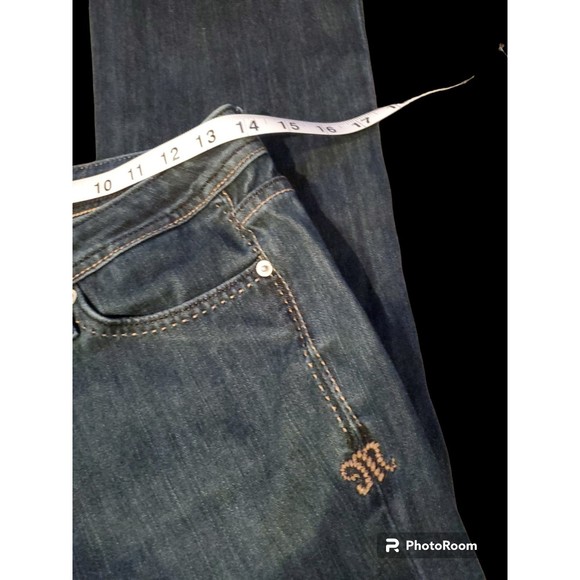 MISS ME MONTREAL plain jeans Low Rise stitched Riveted sz 28 - Picture 6 of 10